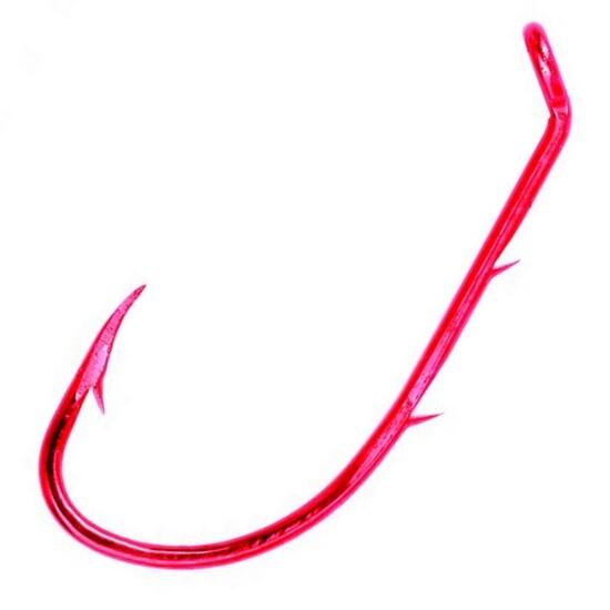 5 Packets of Eagle Claw Lazer Sharp L181R Red Baitholder Fishing Hooks
