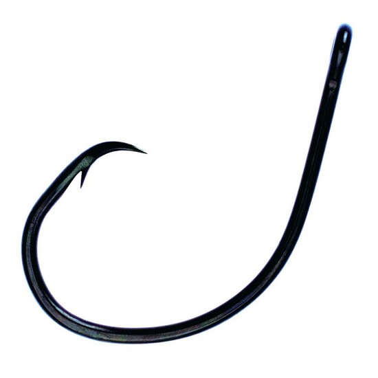 50 Pack of Eagle Claw Lazer Sharp L2004 Mid Gauge Platinum Black Circle Hooks