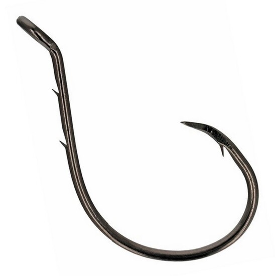 5 Packets of Eagle Claw Lazer Sharp L2196 Black Platinum Circle Baitholder Hooks