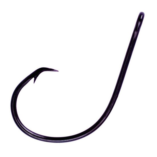 5 Packets of Eagle Claw Lazer Sharp L702 Platinum Black Fine Wire Circle Hooks