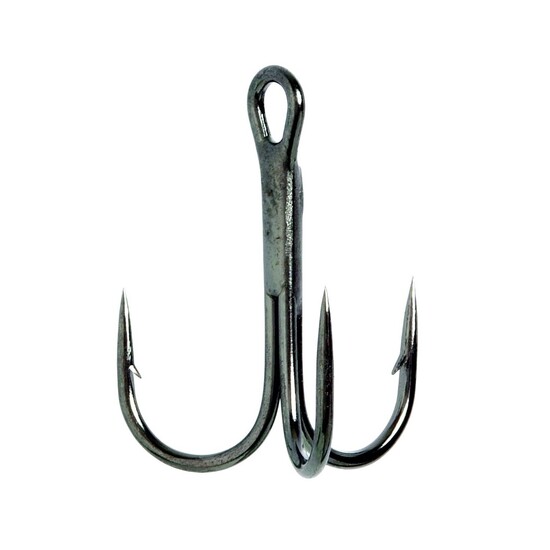 5 Packets of Eagle Claw Lazer Sharp L934BP Black Platinum 3x Strong Treble Hooks