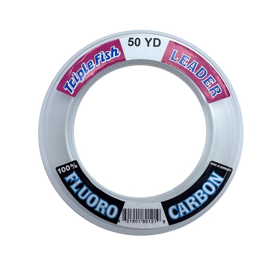 50yd Spool of Triple Fish 100% Fluorocarbon Fishing Leader - Made in Germany