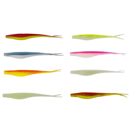 8 Pack of 5 Inch McArthy Jerk Minnow Soft Plastic Fishing Lures
