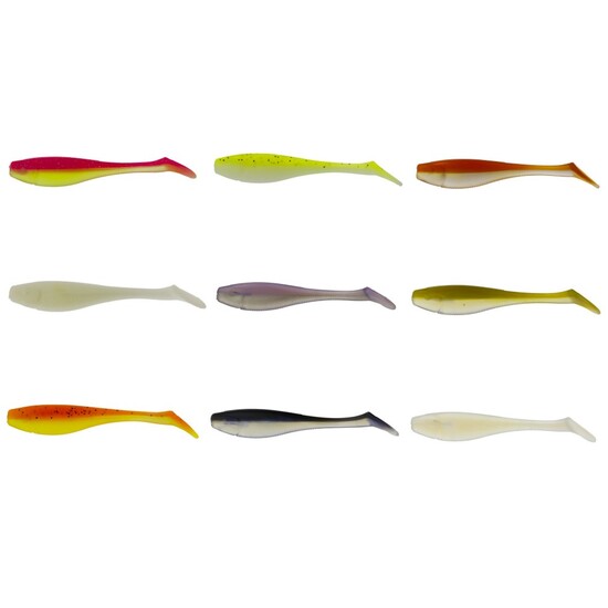 7 Pack of 4 Inch McArthy Paddle Tail Soft Plastic Fishing Lures