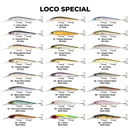 13 Fishing Loco Special 2.5m Dive Depth 10.8cm Hardbody Jerkbait Lure