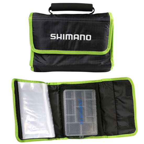 Shimano Fishing Lure Travel Wrap - Soft Plastics Wallet with Fishing Tackle Tray