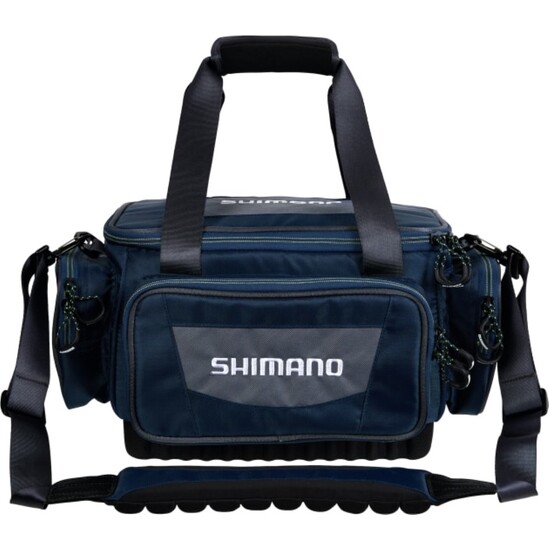 Shimano Medium Fishing Tackle Bag with 2 Tackle Boxes & Water Resistant Base