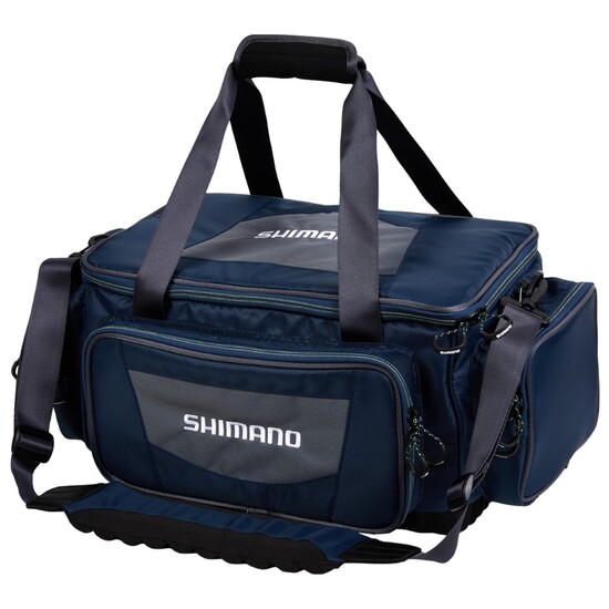Shimano Large Fishing Tackle Bag with 2 Tackle Boxes & Multiple Storage Pockets
