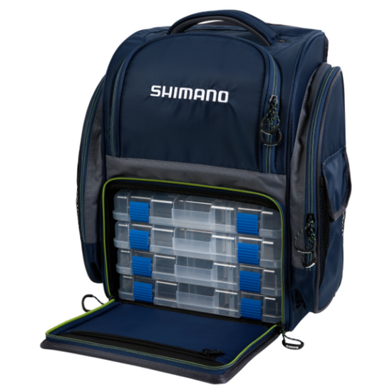 Shimano Large Fishing Back Pack with 4 Tackle Trays