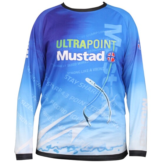 Mustad Long Sleeve Breathable Fishing Shirt - UPF 30 Fishing Jersey