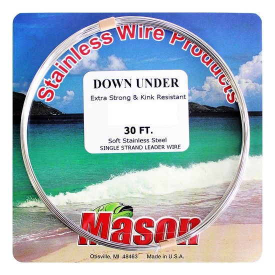 30ft Coil of Mason Down Under Soft Stainless Steel Fishing Wire Leader