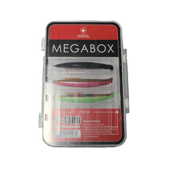 Moncross EG-130B Double Sided Fishing Lure Box-Megabox Lure Tray-Holds 13 Lures