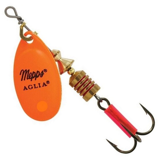 Mepps Aglia Fluo Spinnerbait Lure - Orange