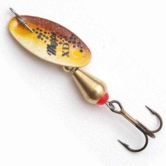Size 1 Mepps XD Spinnerbait Lure - Brown and Gold