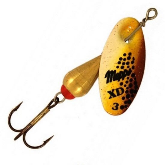 Size 3 Mepps XD Spinnerbait Lure - Brown and Gold