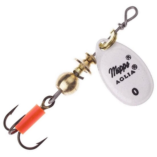 Size 0 Mepps Aglia Fluo Spinnerbait Lure - Phosphorescent