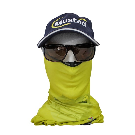 Mustad Yellow UV Multifunctional Headscarf - 100% Polyester Head Sock - UPF 30