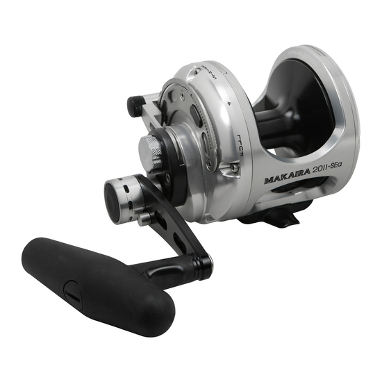Okuma Makaira MK-10IISEa Silver 2 Speed Lever Drag Overhead Fishing Reel