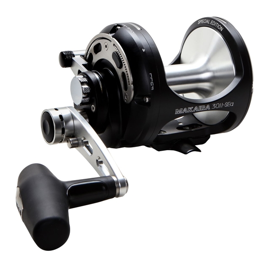 Okuma Makaira MK-30IISEa Black 2 Speed Lever Drag Overhead Fishing Reel