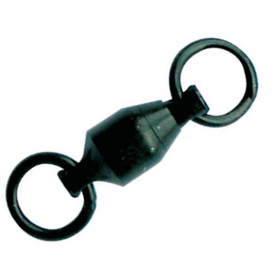 1 x Packet of Mustad Black Ball Bearing Swivels with Welded Rings