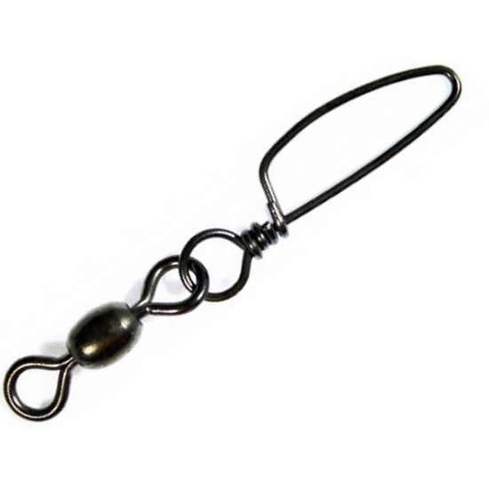 1 x Packet of Mustad Black Crane Swivels with Coastlock Snap