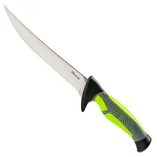 Mustad Green Series 7 Inch Stainless Steel Fillet Knife with Sheath