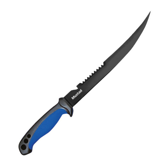 Mustad 6 Inch Stainless Steel Fillet Knife with Sheath - Fish Filleting Knife