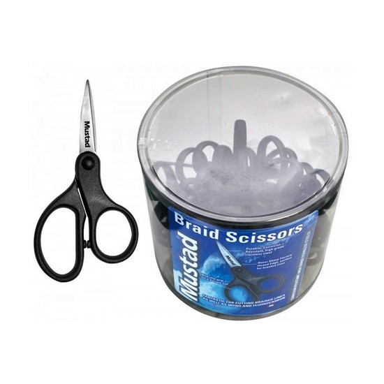 24 x Mustad Stainless Steel Fishing Braid Scissors-Bulk 24 Pack of Braid Cutters