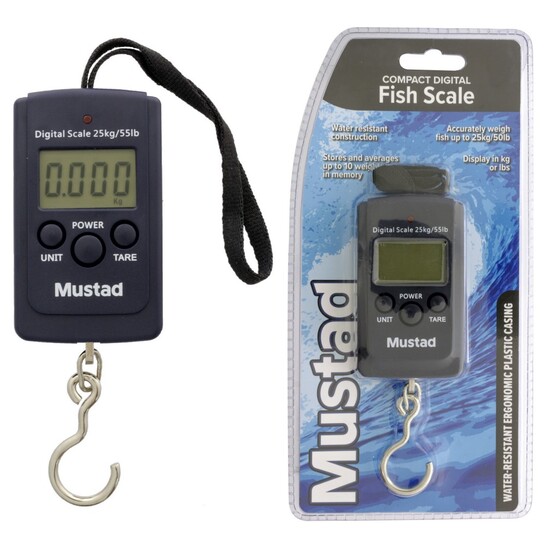 Mustad 25kg Water Resistant Digital Fish Scales