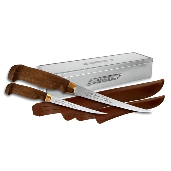 Marttiini Fillet Knife Set- 4" & 6" Martini Knives in Tin Gift Box + Rapala Lure