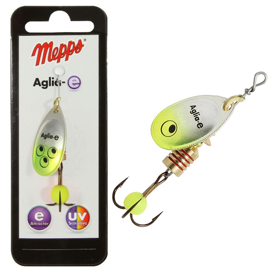 Mepps Lures Aglia-e Brite Spinner - Chartreuse Spinnerbait Fishing Lure