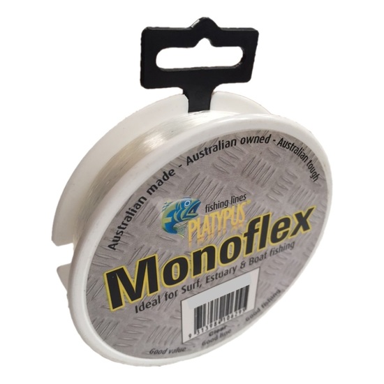 500m Spool of Clear Platypus Monoflex Mono Fishing Line - Australian Made Line