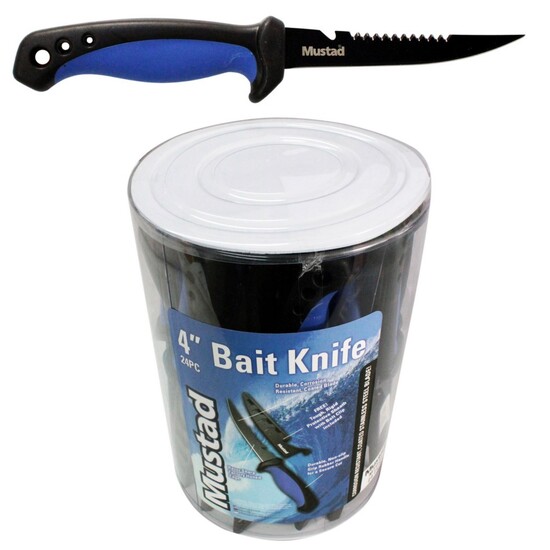 24 x Mustad 4 Inch Stainless Steel Bait Knives- Bulk 24 Pack of Fishing Knives