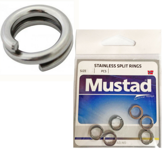 Mustad Stainless Steel Fishing Split Rings For Fishing Lures