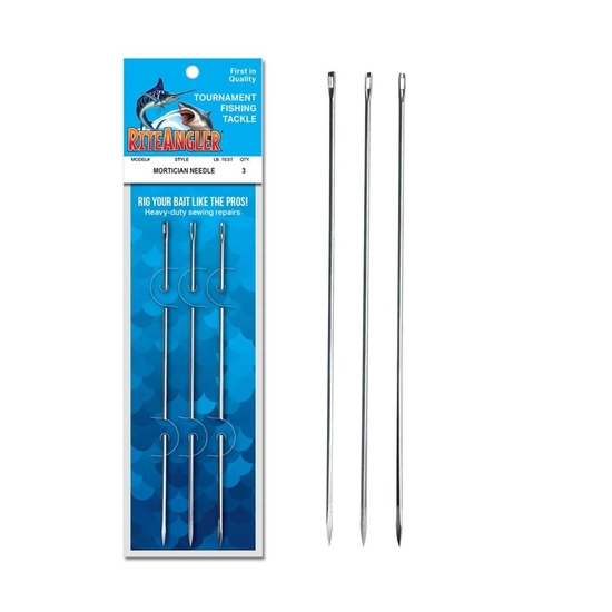 Rite Angler 3 Pack of 4 Inch Stainless Steel Mortician Bait Needles