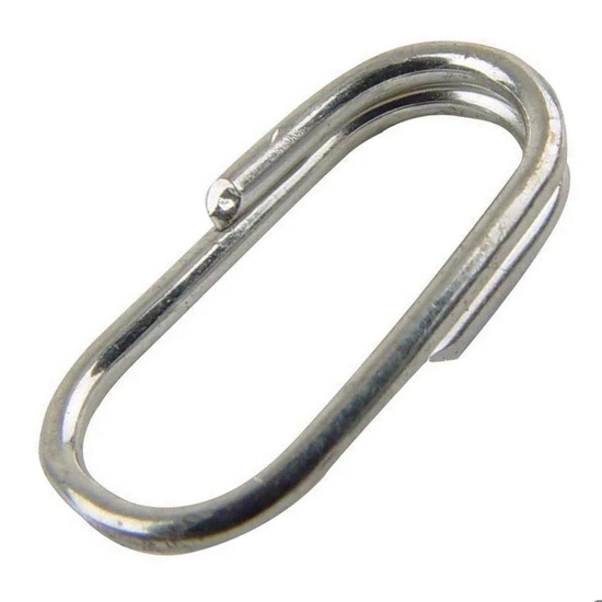 Size 2/0 Stainless Steel Oval Split Rings