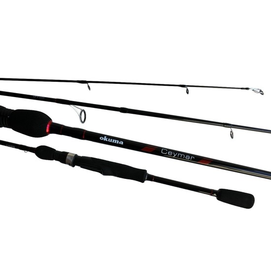 Okuma Ceymar 6-14lb Spin Rod - 2 Piece Fishing Rod with Split Grip Butt
