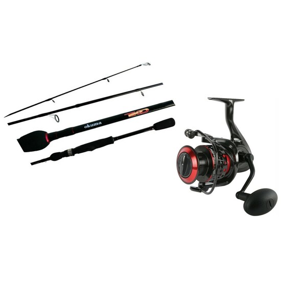 6'6 Okuma TKO/Ceymar 6-14lb Fishing Rod and Reel Combo - 2 Pce Spin Combo