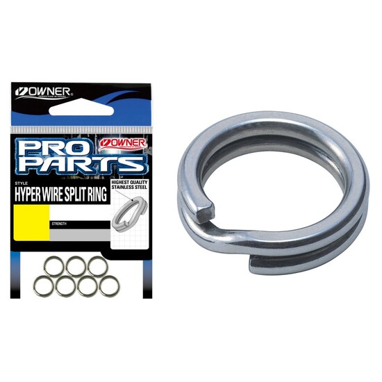 1 Packet of Owner 5196 Stainless Steel Hyper Wire Split Rings