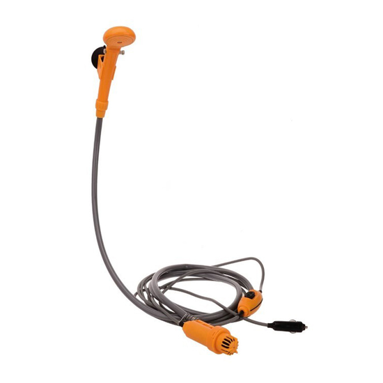 Oztrail 12 Volt High Flow Camp Shower with Hose, 5 Metre Power Cord and PVC Carry Case