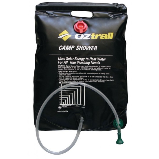 Oztrail Pioneer Solar Shower - 20L Camp Shower