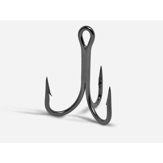 5 Pack of Size 6 VMC 8527 CB Coastal Black Fishfighter Treble Hooks - 4x Strong
