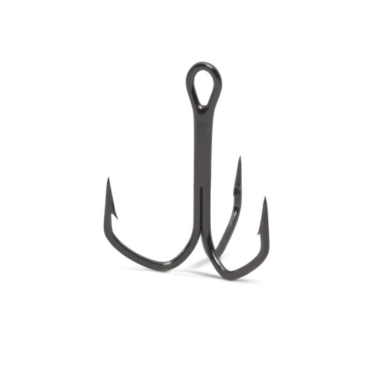 10 Pack of Size 2 VMC 8574 BN Barbarian Treble Hooks - 2x Strong Black Nickel