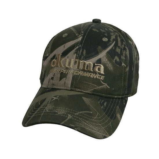 Okuma Camo Embroided Fishing Cap - Adjustable Rear Clip