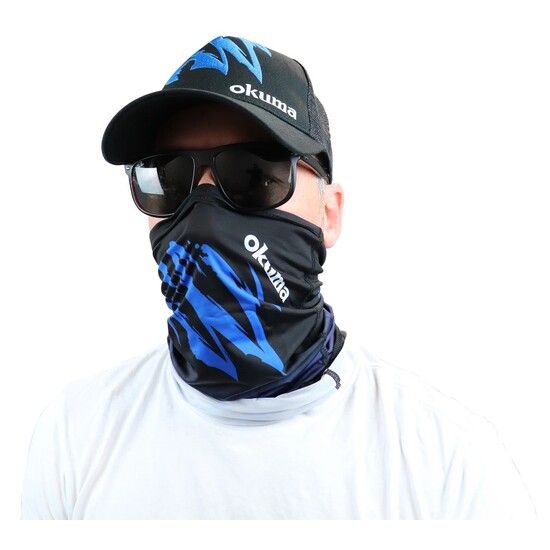 Black Okuma Sun Mask - Lightweight, Breathable, Multifunctional Head Scarf