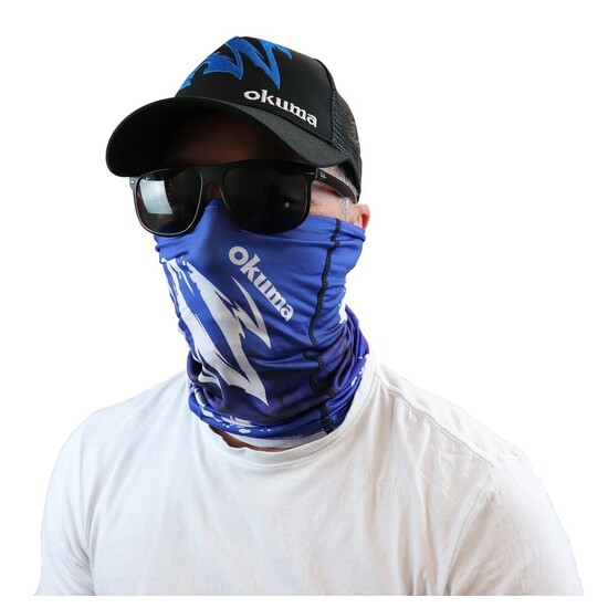 Blue Okuma Sun Mask - Lightweight, Breathable, Multifunctional Head Scarf