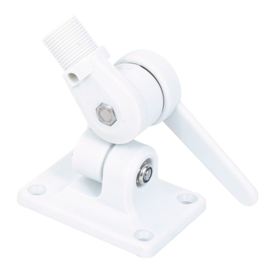 White Plastic Antenna Deck Mount - Marine Antenna Deck Mount Boat or Yacht
