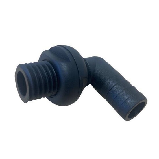 Platinum 90 Degree Angled Thru-Hull Connector Skin Fitting - Suits 3/4 inch Hose