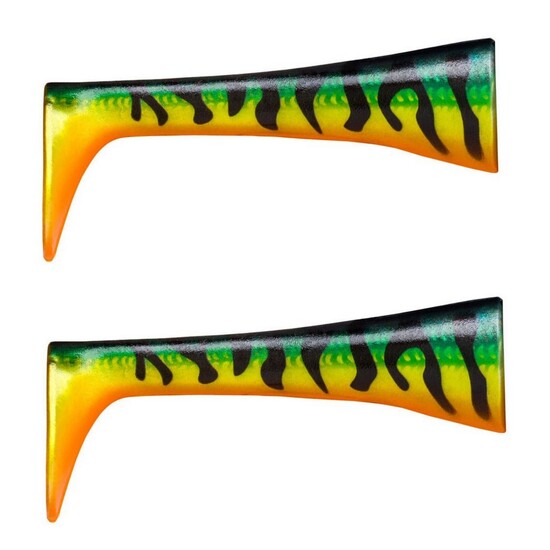 2 Pack of Hot Tiger Pike Replacement Tails For 20cm Rapala X-Rap Peto Lures