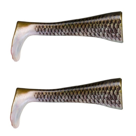 2 Pack of Live Roach Replacement Tails For 20cm Rapala X-Rap Peto Fishing Lures